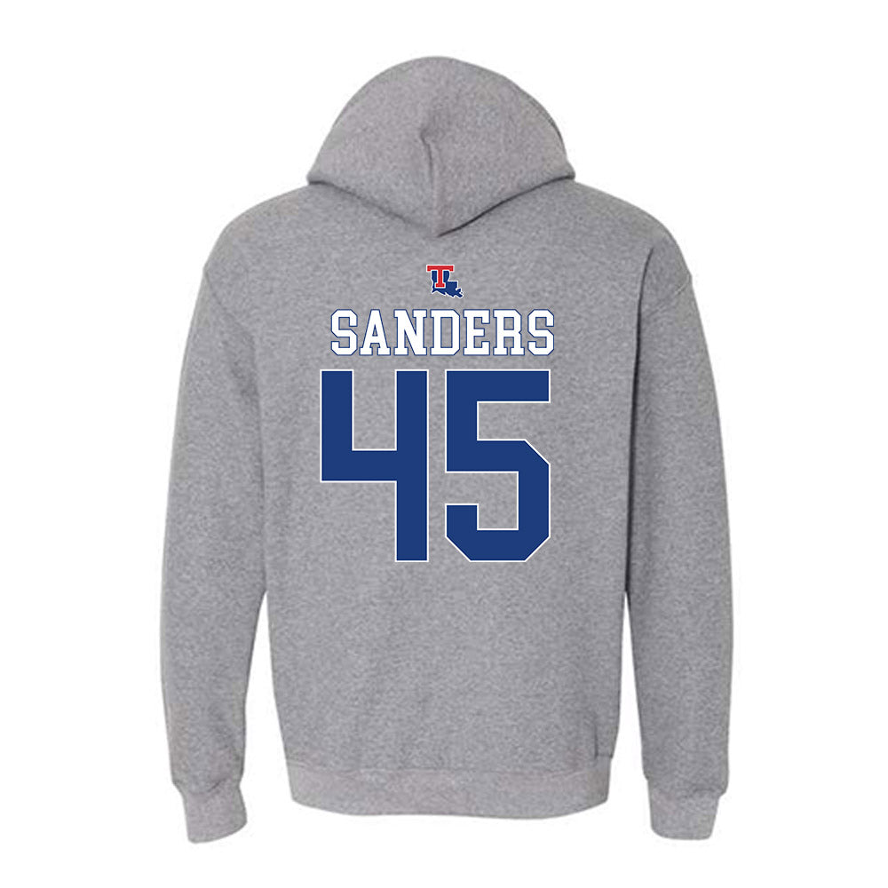 LA Tech - NCAA Baseball : Easton Sanders - Sports Shersey Hooded Sweatshirt-1