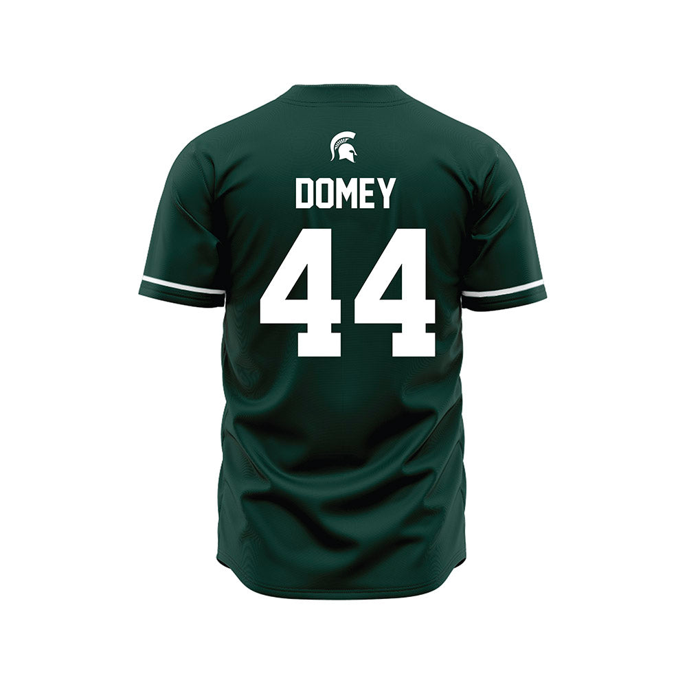 Michigan State - NCAA Baseball : Isaiah Domey - Green Jersey-1