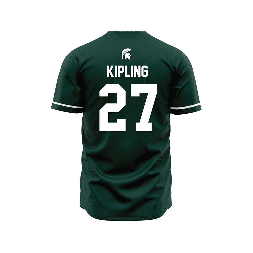 Michigan State - NCAA Baseball : Maddux Kipling - Green Jersey-1