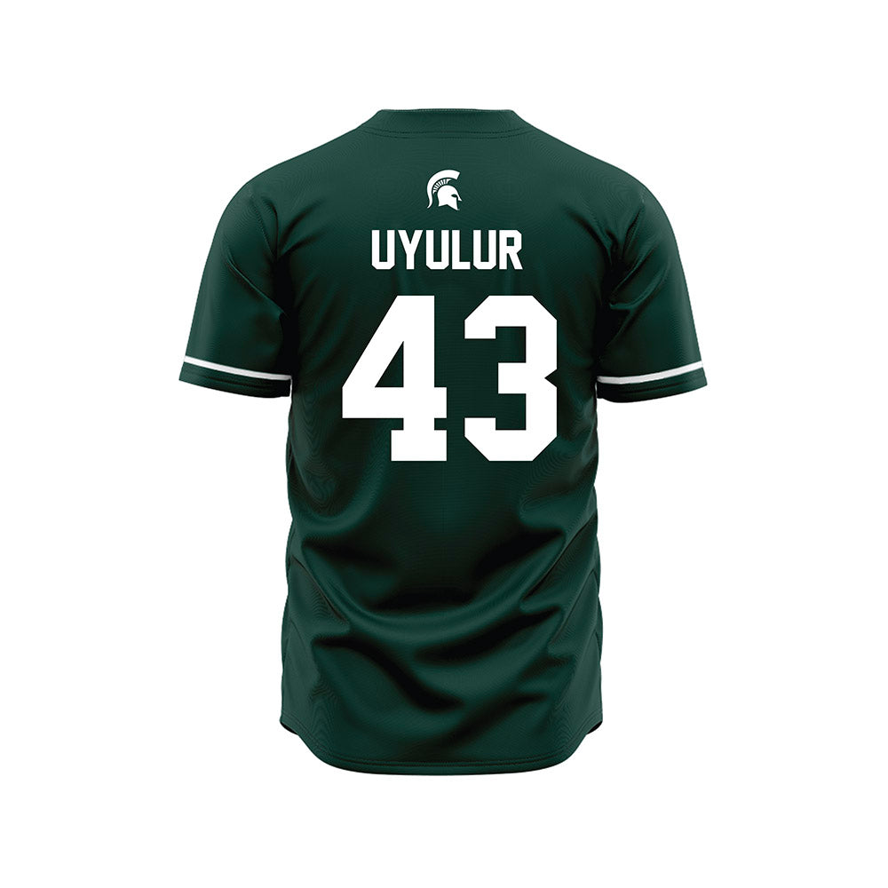 Michigan State - NCAA Baseball : Ozan Uyulur - Green Jersey