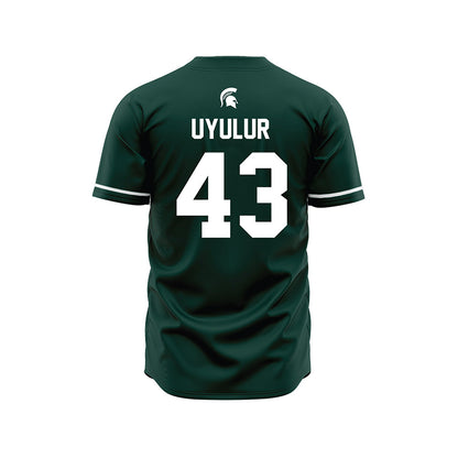 Michigan State - NCAA Baseball : Ozan Uyulur - Green Jersey