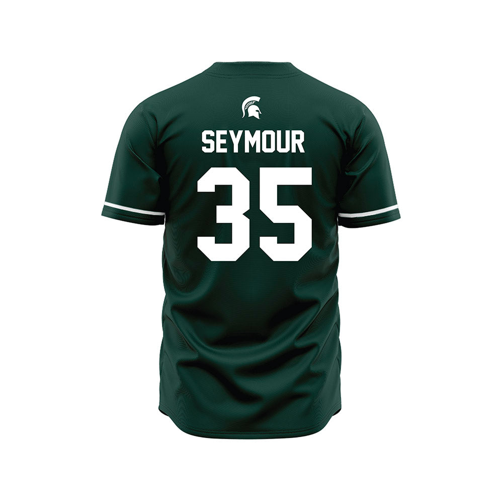 Michigan State - NCAA Baseball : Randy Seymour - Green Jersey-1