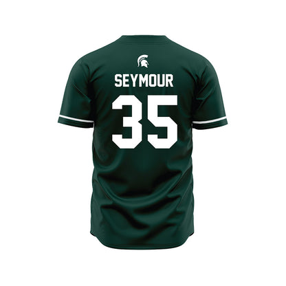 Michigan State - NCAA Baseball : Randy Seymour - Green Jersey-1