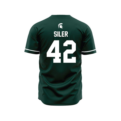Michigan State - NCAA Baseball : Andrew Siler - Green Jersey-1