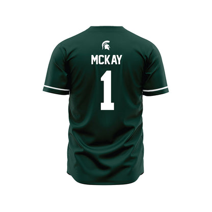 Michigan State - NCAA Baseball : Ryan McKay - Green Jersey-1