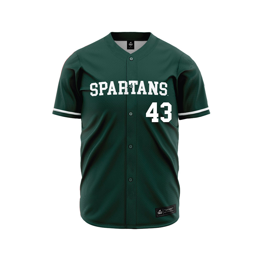 Michigan State - NCAA Baseball : Bobby Crane - Green Jersey-0