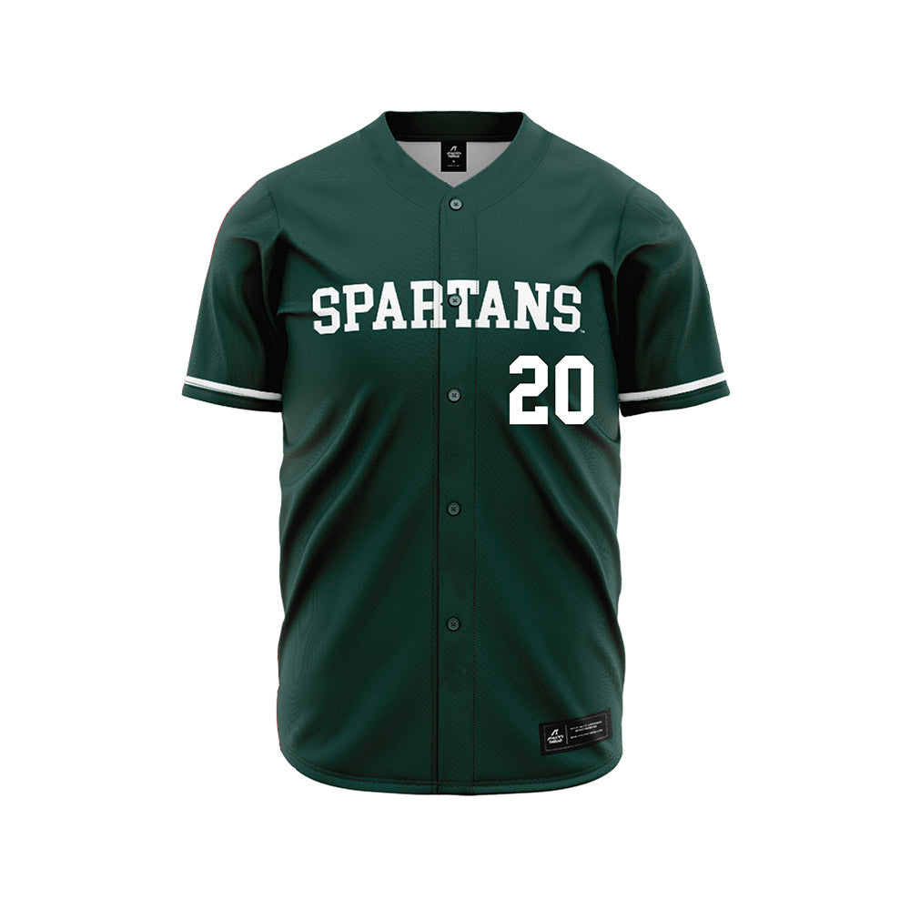 Michigan State - NCAA Baseball : Joshua Klug - Green Jersey-0