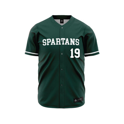 Michigan State - NCAA Baseball : Adam Broski - Green Jersey-0