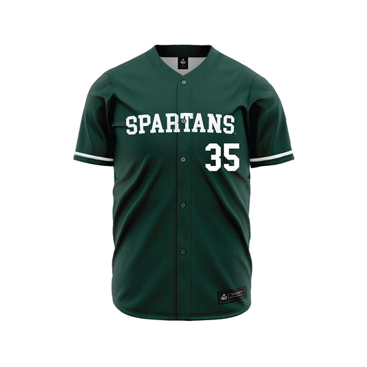 Michigan State - NCAA Baseball : Randy Seymour - Green Jersey-0