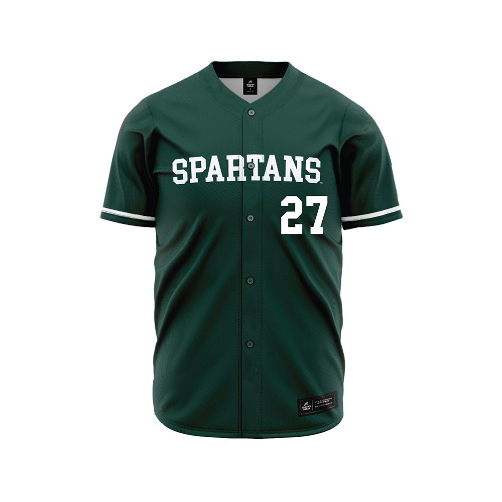 Michigan State - NCAA Baseball : Maddux Kipling - Green Jersey-0
