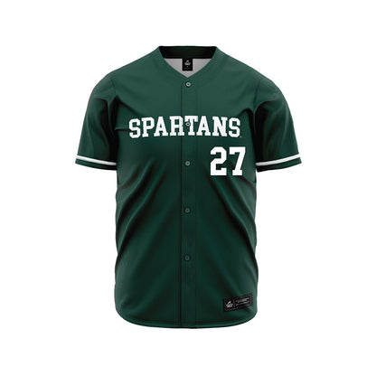 Michigan State - NCAA Baseball : Maddux Kipling - Green Jersey-0