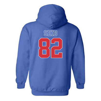 LA Tech - NCAA Football : Luke Seib - Sports Shersey Hooded Sweatshirt-1