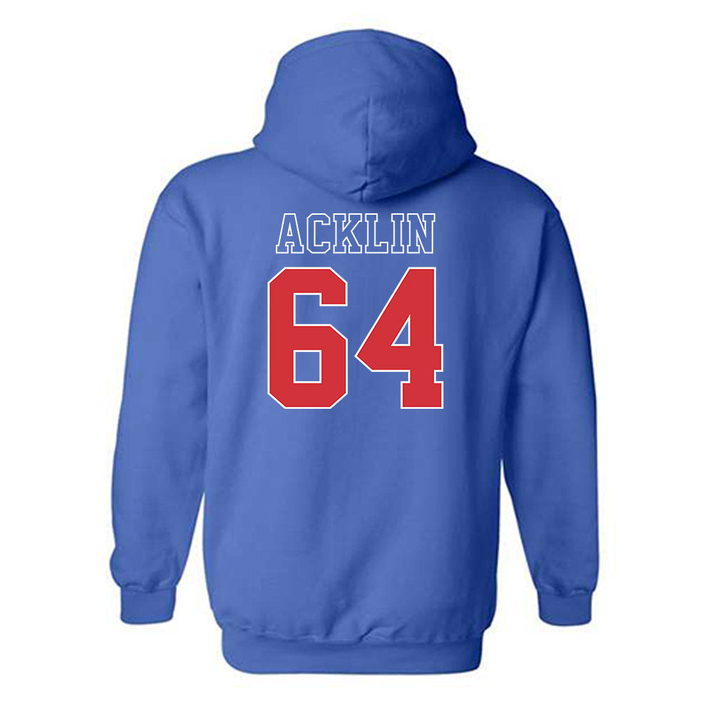 LA Tech - NCAA Football : Jake Acklin - Sports Shersey Hooded Sweatshirt