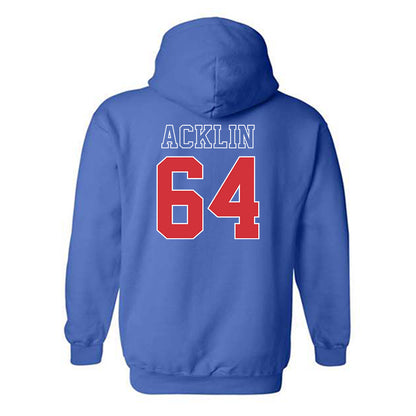 LA Tech - NCAA Football : Jake Acklin - Sports Shersey Hooded Sweatshirt