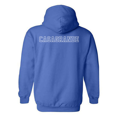 LA Tech - NCAA Men's Track & Field : Andrew Casagrande - Sports Shersey Hooded Sweatshirt-1