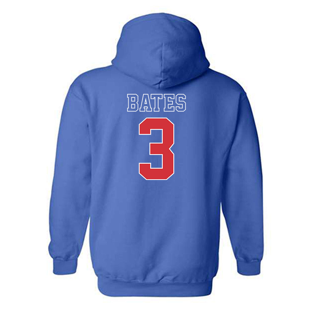 LA Tech - NCAA Men's Basketball : A.J. Bates - Sports Shersey Hooded Sweatshirt-1