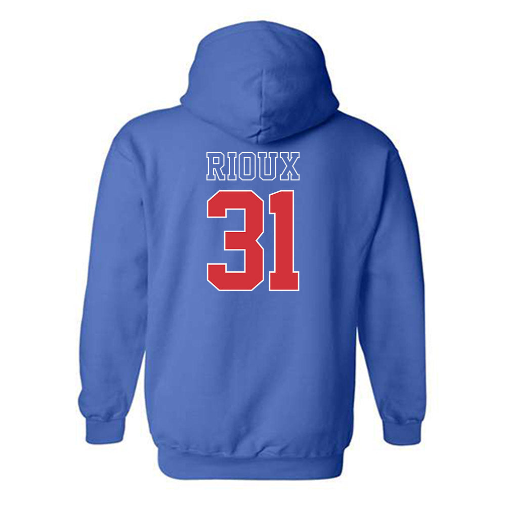 LA Tech - NCAA Football : Hunter Rioux - Sports Shersey Hooded Sweatshirt-1