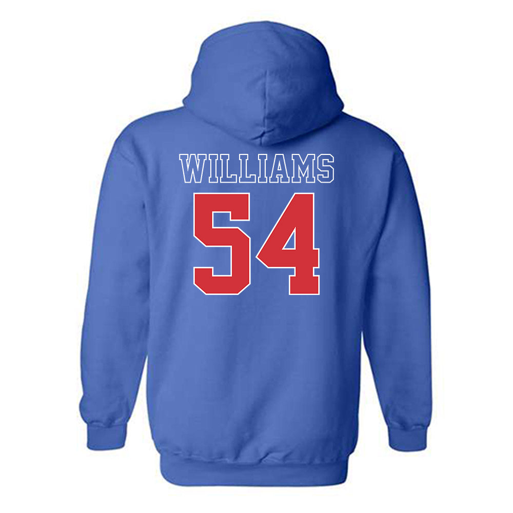 LA Tech - NCAA Football : Justice Williams - Sports Shersey Hooded Sweatshirt-1