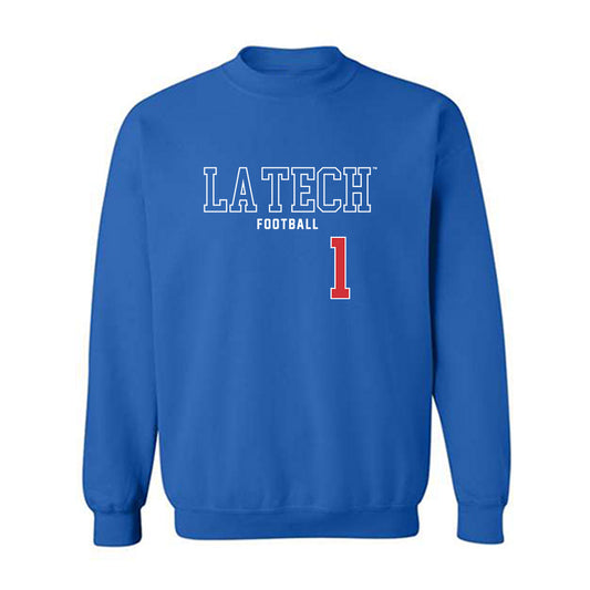 LA Tech - NCAA Football : Samuel Fongang - Sports Shersey Crewneck Sweatshirt-0