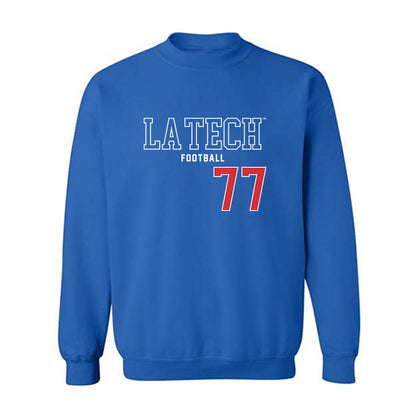 LA Tech - NCAA Football : Aric Adcock - Sports Shersey Crewneck Sweatshirt-0