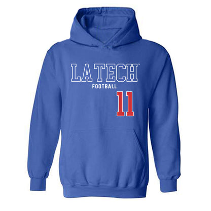 LA Tech - NCAA Football : Cedric Woods - Sports Shersey Hooded Sweatshirt