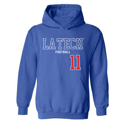 LA Tech - NCAA Football : Cedric Woods - Sports Shersey Hooded Sweatshirt