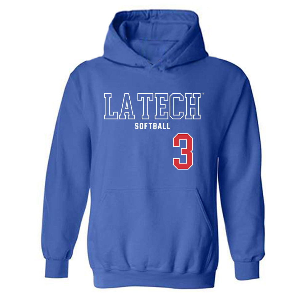 LA Tech - NCAA Softball : Cali Bennett - Sports Shersey Hooded Sweatshirt-0