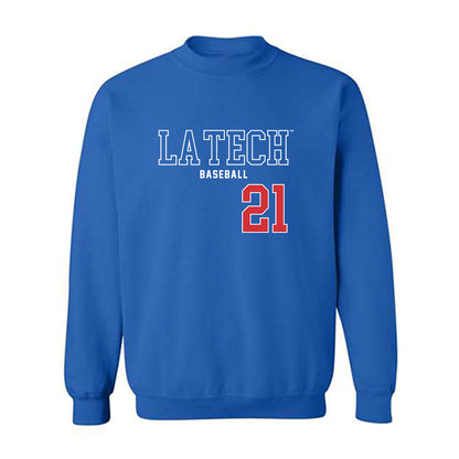 LA Tech - NCAA Baseball : Hudson Hartgrove - Sports Shersey Crewneck Sweatshirt-0