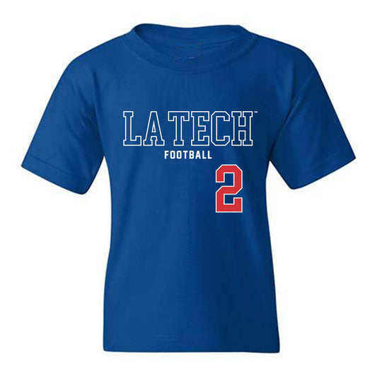 LA Tech - NCAA Football : Trey Kukuk - Sports Shersey Youth T-Shirt-0