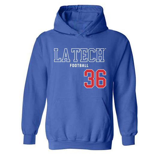 LA Tech - NCAA Football : Riley Small - Sports Shersey Hooded Sweatshirt-0
