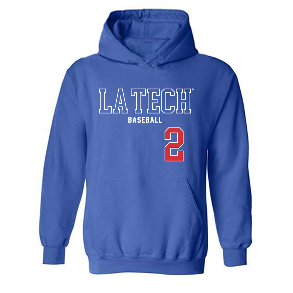 LA Tech - NCAA Baseball : Nathan Houston - Sports Shersey Hooded Sweatshirt-0