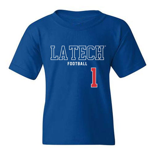 LA Tech - NCAA Football : Samuel Fongang - Sports Shersey Youth T-Shirt-0