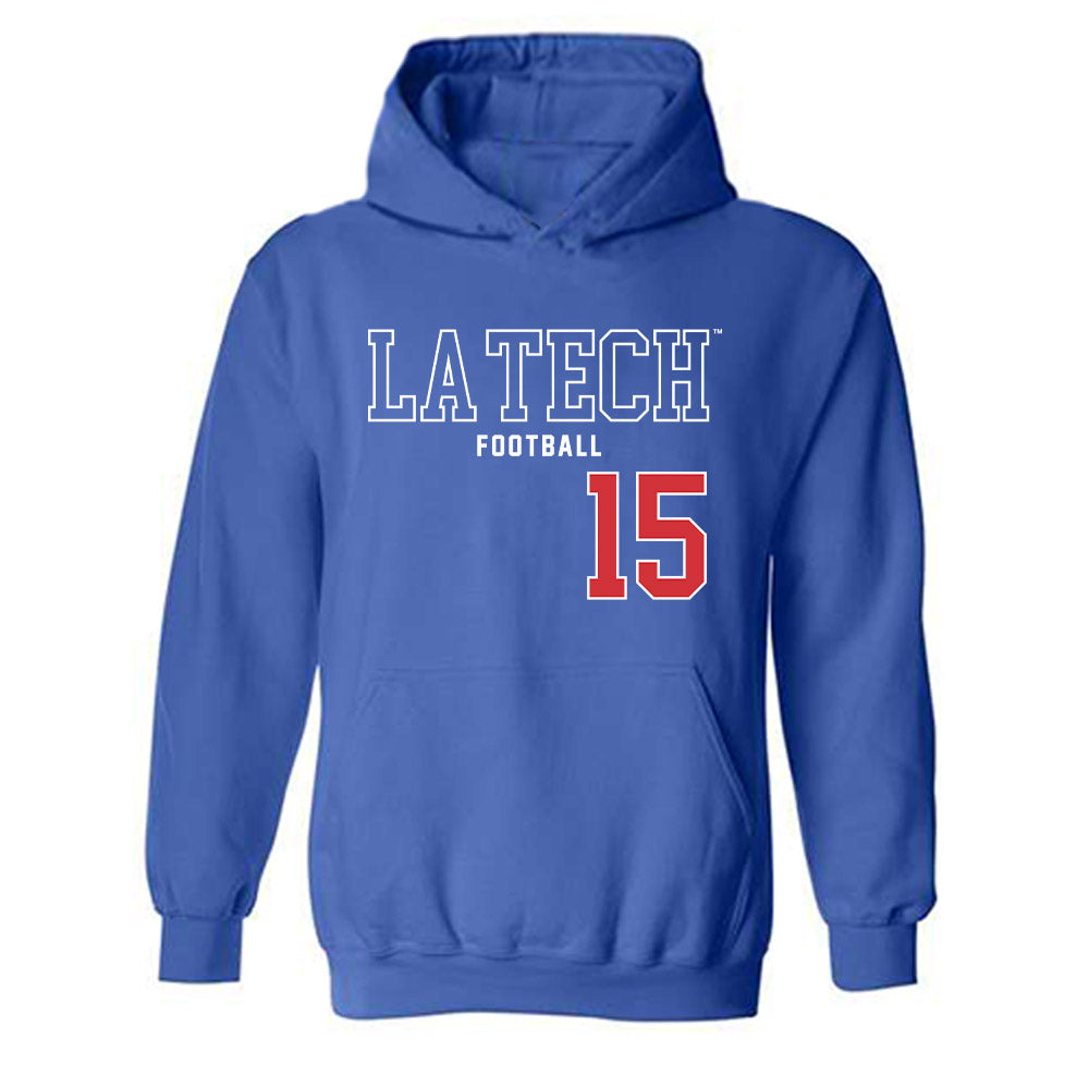 LA Tech - NCAA Football : David Pierro - Sports Shersey Hooded Sweatshirt-0