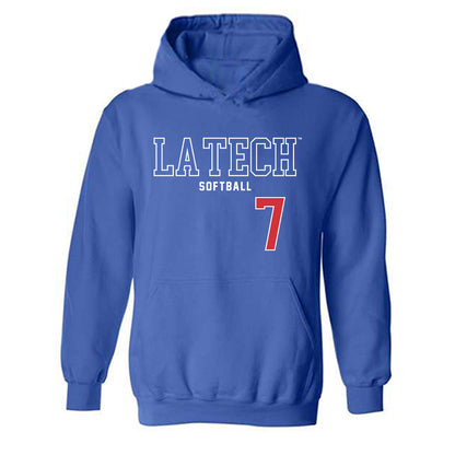 LA Tech - NCAA Softball : Ruby Fidge - Sports Shersey Hooded Sweatshirt-0