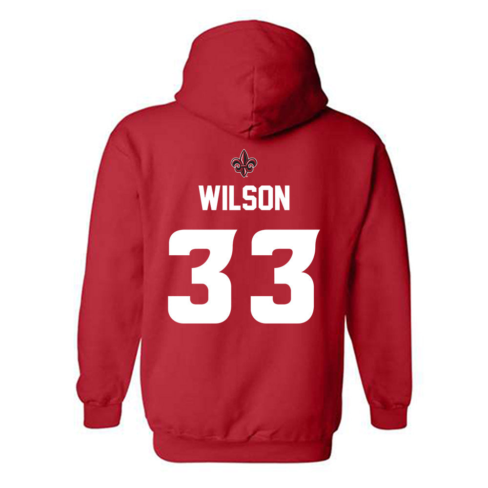Louisiana - NCAA Baseball : Bryce Wilson - Generic Shersey Hooded Sweatshirt-1