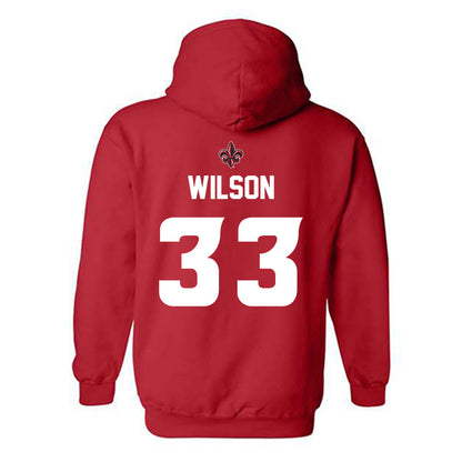 Louisiana - NCAA Baseball : Bryce Wilson - Generic Shersey Hooded Sweatshirt-1