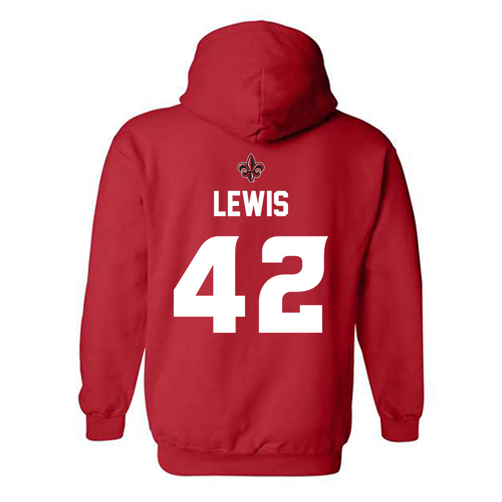 Louisiana - NCAA Baseball : Noah Lewis - Generic Shersey Hooded Sweatshirt-1