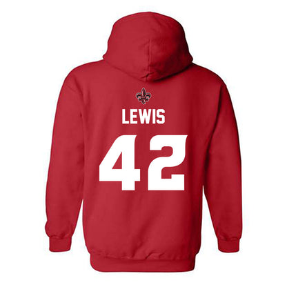 Louisiana - NCAA Baseball : Noah Lewis - Generic Shersey Hooded Sweatshirt-1