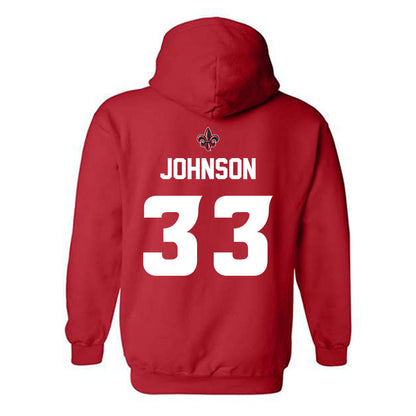 Louisiana - NCAA Softball : Natalie Johnson - Generic Shersey Hooded Sweatshirt-1