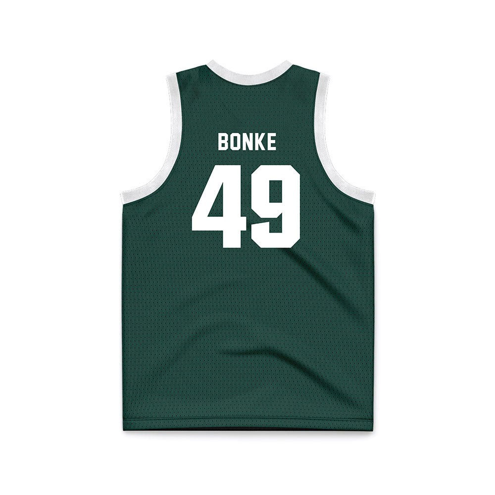 Michigan State - NCAA Men's Basketball : Anton Bonke - Green Basketball Jersey-1