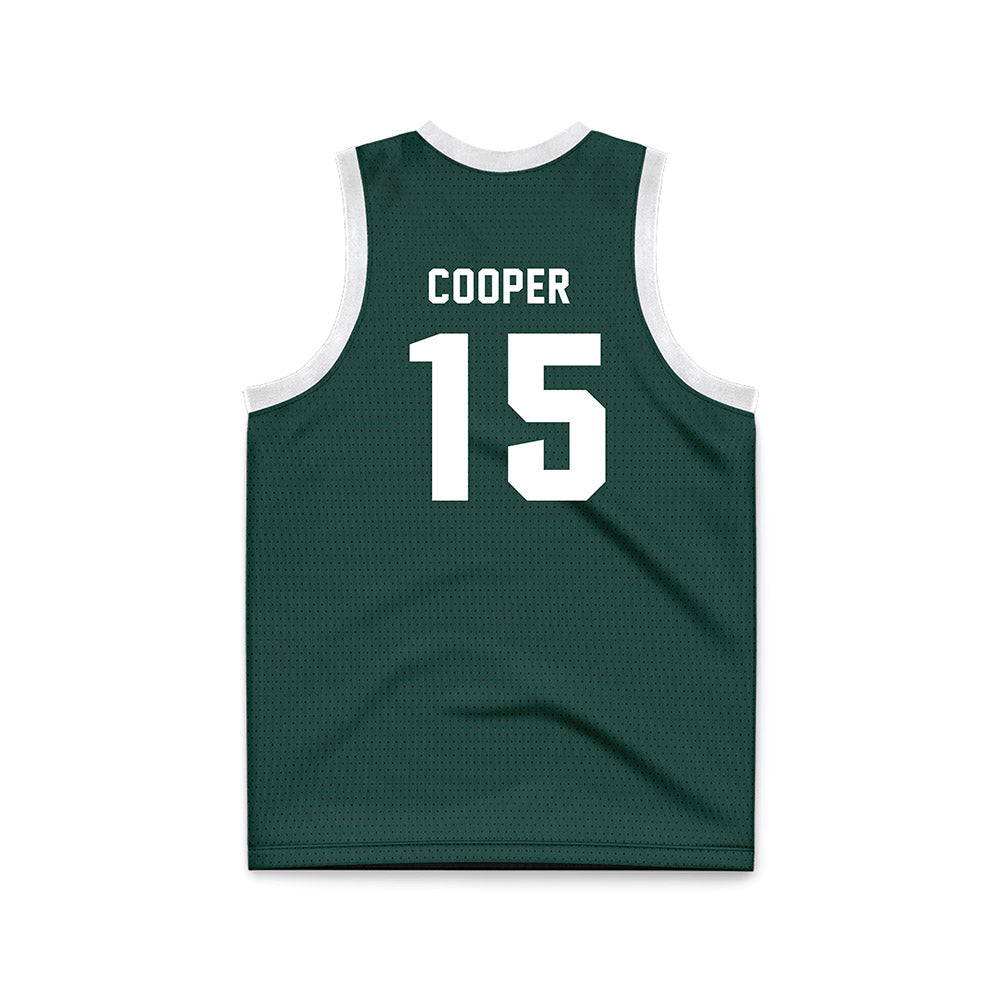 Michigan State - NCAA Men's Basketball : Carson Cooper - Green Basketball Jersey