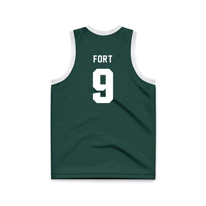 Michigan State - NCAA Men's Basketball : Lorenzo Fort - Green Basketball Jersey-1