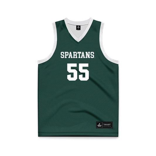 Michigan State - NCAA Men's Basketball : Coen Carr - Green Basketball Jersey-0