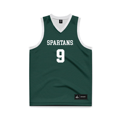Michigan State - NCAA Men's Basketball : Lorenzo Fort - Green Basketball Jersey-0