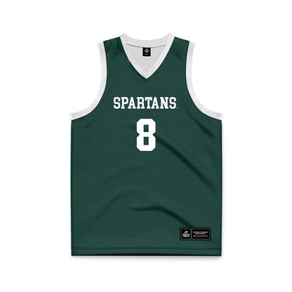 Michigan State - NCAA Men's Basketball : Kaleb Glenn - Green Basketball Jersey-0