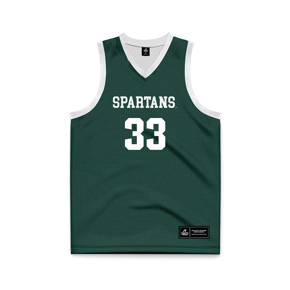 Michigan State - NCAA Women's Basketball : Juliann Woodard - Green Basketball Jersey