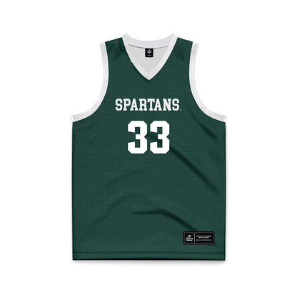 Michigan State - NCAA Women's Basketball : Juliann Woodard - Green Basketball Jersey