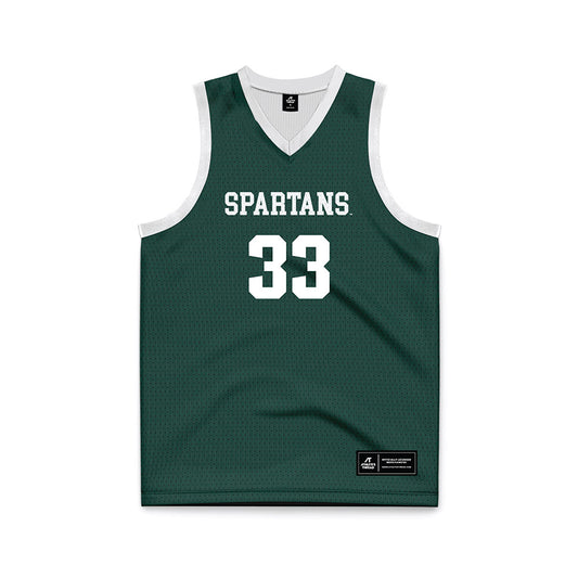 Michigan State - NCAA Women's Basketball : Juliann Woodard - Green Basketball Jersey