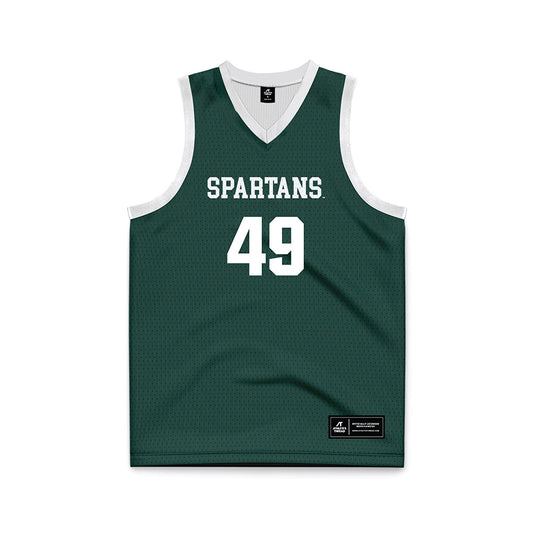Michigan State - NCAA Men's Basketball : Anton Bonke - Green Basketball Jersey-0