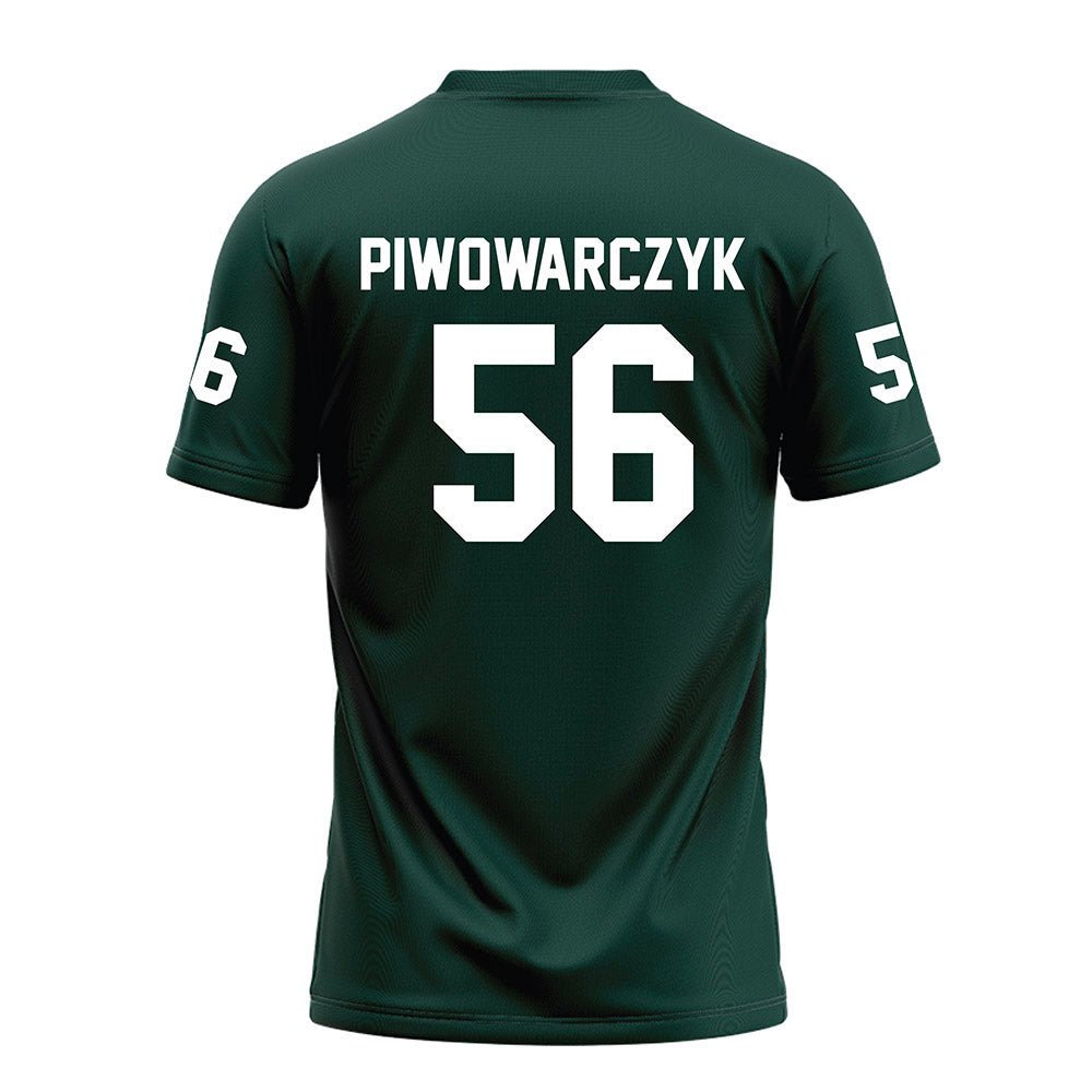 Michigan State - NCAA Football : Chris Piwowarczyk - Green Football Jersey-1